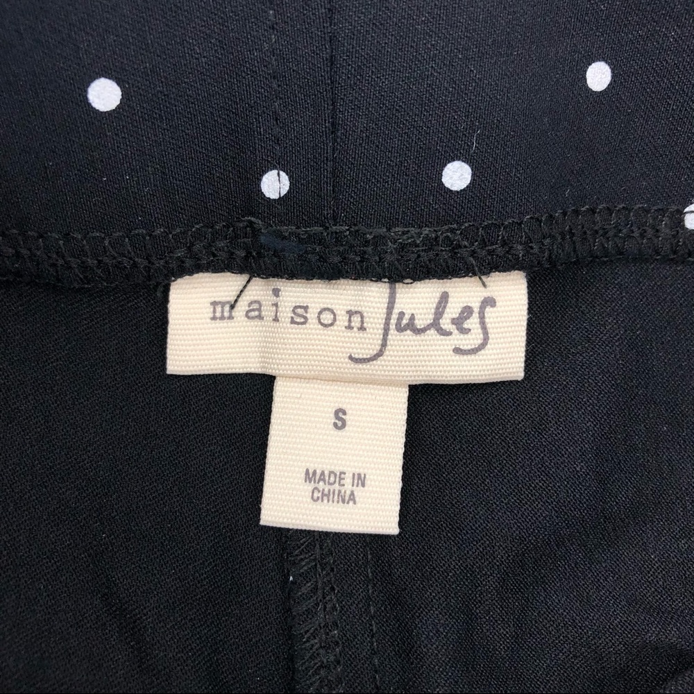 Maison Jules Black & White Polka Dot Skinny Pants - Picture 3 of 5
